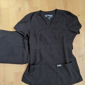 Black Grey's Anatomy scrub set